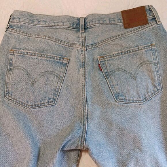 Levi's Original Fit 501 Men's Jeans Sz 31x32 Light Wash Straight Leg Button Fly - Picture 6 of 13